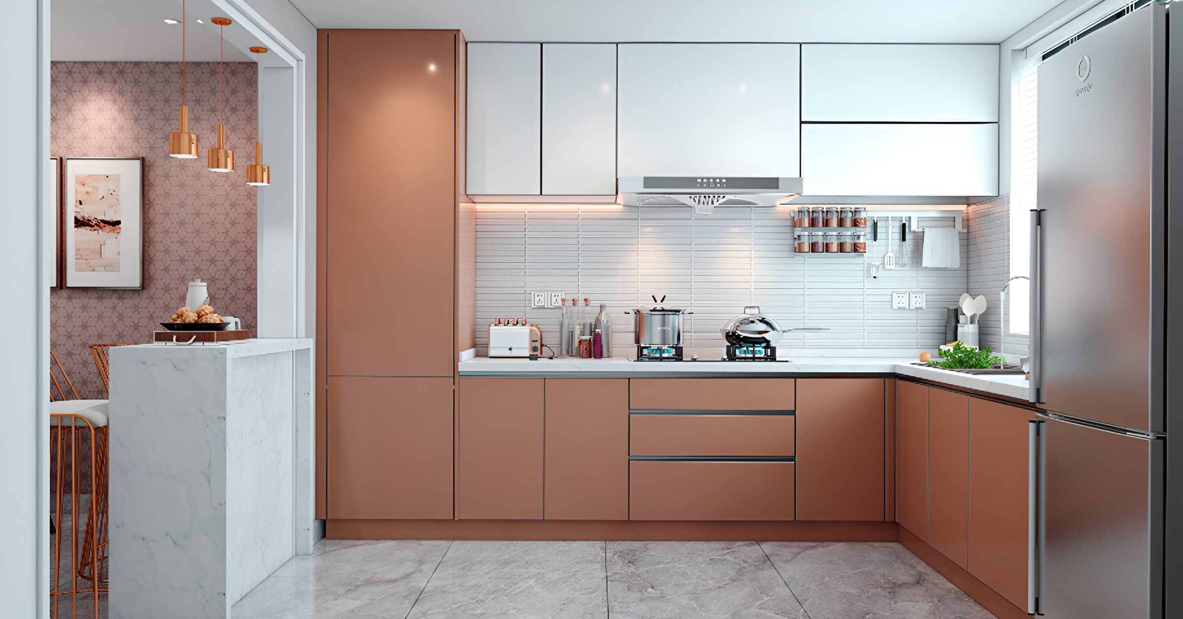 Acrylic Modular Kitchen in Ahmedabad